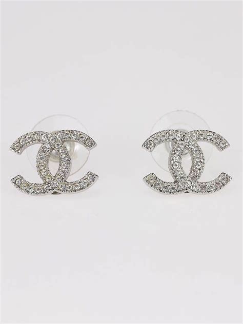 chanel diamond stud earrings|chanel swarovski earrings.